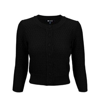 Women's Cute Pattern Cropped Daily Cardigan Sweater Retro Vintage Pinup Style